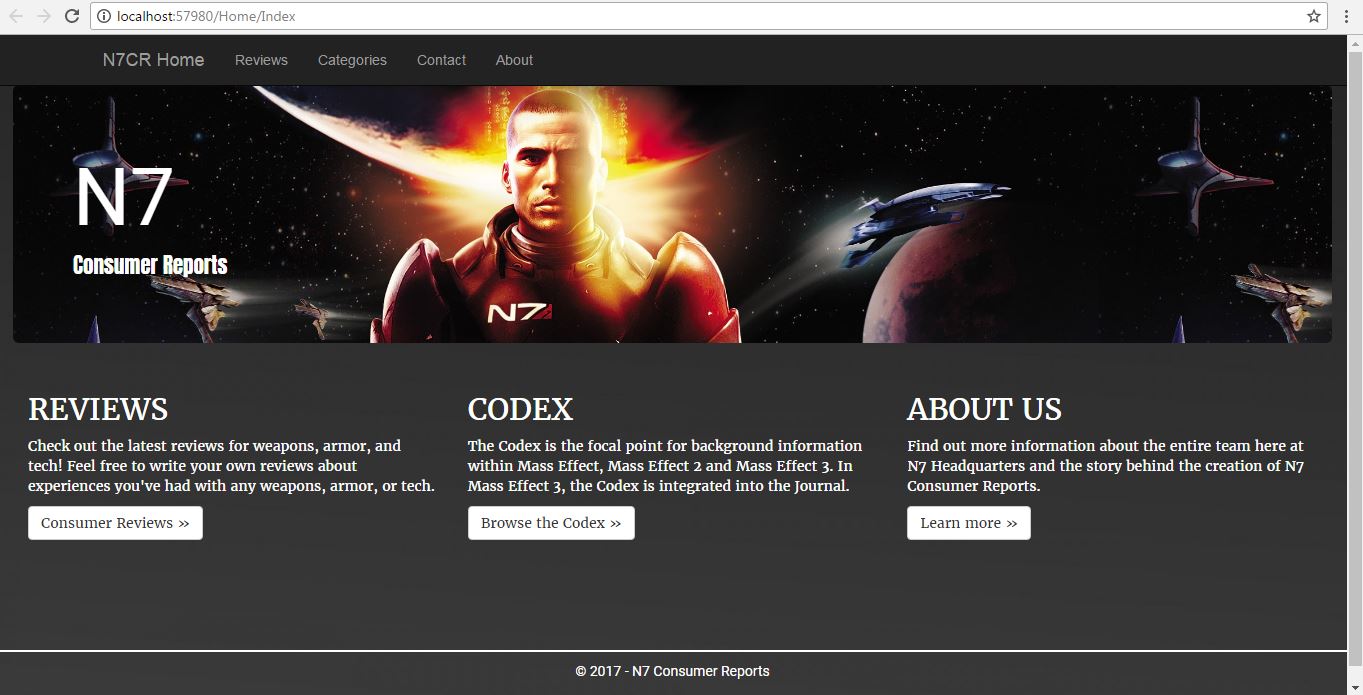 MVC Reviews Site Project